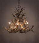 Meyda 38" Wide Antlers Mule Deer 8 Light Chandelier- 200465