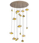 Meyda 56" Wide Tiervis 18 LT Cascading Pendant 201653