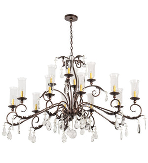 Meyda 62" Long Windsor 14 Light Oblong Chandelier- 203867
