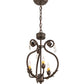 Meyda 12" Wide Antonia 3 Light Chandelier- 204679
