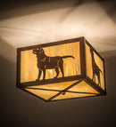 Meyda 17"Sq Labrador Retriever Flushmount 20763
