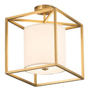 Meyda 14" Square Kitzi Cilindro Semi-Flushmount 210147