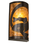 Meyda 10" Wide Personalized Q Fish Wall Sconce '210169