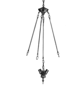 Meyda 42"H 3x24"RODS/24"CTR/3LT CLUSTER INVERT '21038