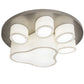 Meyda 48" Wide Msu Pawprints Flushmount- 211317