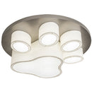 Meyda 48" Wide Msu Pawprints Flushmount- 211317