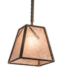 Meyda 12" Square Lone Pine Needle Pendant '212044
