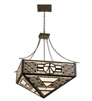 Meyda 41"Sq Symbol for Wood Inverted Pendant '21511