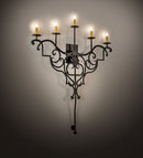 Meyda 36" Wide Fleur de Lys 5 Light Wall Sconce '216227