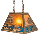 Meyda 18" Long Bass and Fisherman Oblong Pendant '216861
