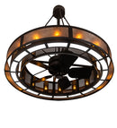 Meyda 48" Wide Smythe Craftsman 16 Light Chandel-Air- 219425