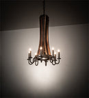 Meyda 20" Wide Barrel Stave Madera 8 Light Chandelier '219855