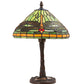 Meyda 17" High Dragonfly W/Twisted Fly Mosaic Base Table Lamp- 220523