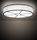Meyda 36" Wide Cilindro Textrene Flushmount '221522