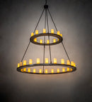 Meyda 72" Wide Loxley 36 Light Two Tier Chandelier '222247