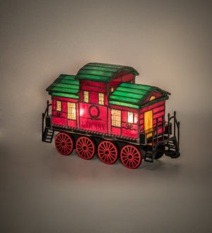 Meyda 10.5" Long Train Caboose Lighted Sculpture- 222395