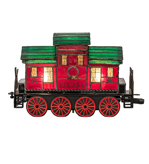Meyda 10.5" Long Train Caboose Lighted Sculpture- 222395