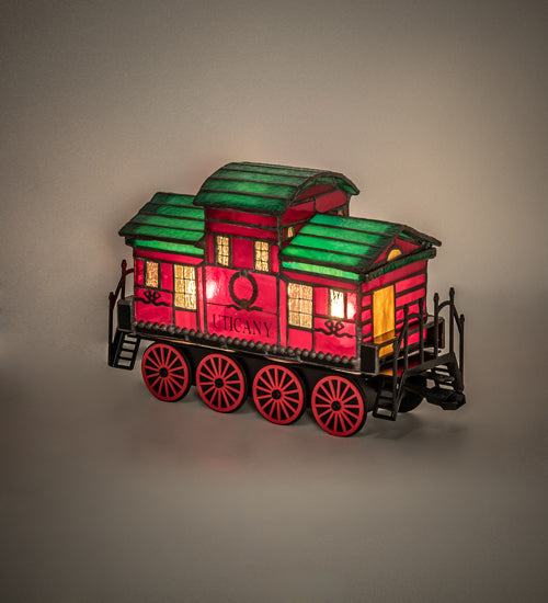Meyda 10.5" Long Train Caboose Lighted Sculpture- 222395