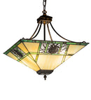Meyda 17" Square Pinecone Ridge Inverted Pendant 226778