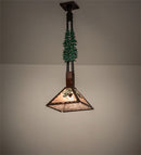 Meyda 12" Square Winter Pine Tall Pines Pendant 229402