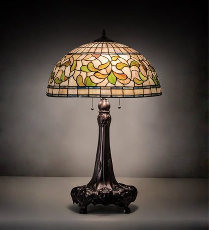 Meyda 31" High Tiffany Turning Leaf Table Lamp- 230449