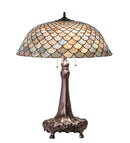 Meyda 31" High Tiffany Fishscale Table Lamp - 230462