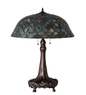 Meyda 31" High Tiffany Fishscale Table Lamp - 230462