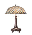 Meyda 31" High Tiffany Fishscale Table Lamp - 230462