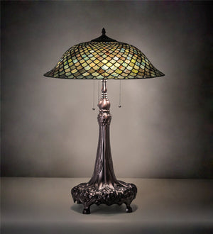 Meyda 31" High Tiffany Fishscale Table Lamp - 230465