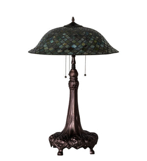 Meyda 31" High Tiffany Fishscale Table Lamp - 230465