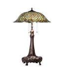 Meyda 31" High Tiffany Fishscale Table Lamp - 230465