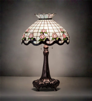 Meyda 33" High Roseborder Table Lamp- 230471