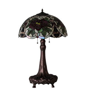 Meyda 31" High Renaissance Rose Table Lamp- 230476