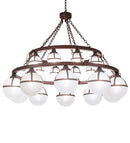 Meyda 60" Wide Bola Tavern 20 Light Two Tier Chandelier 230704