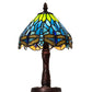 Meyda 13" High Tiffany Hanginghead Dragonfly Mini Lamp- 230981