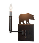 Meyda 7" Wide Lone Bear Swing Arm Wall Sconce 231171