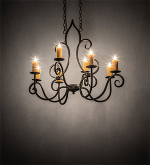 Meyda 36" Long Clifton 8 Light Oblong Chandelier 231962