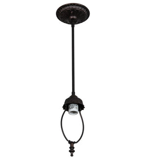 Meyda 5.5"W Mahogany Bronze 1 LT Inverted Pendant Hardware 23198