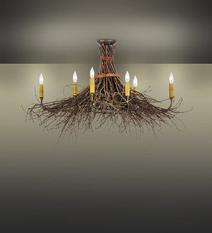 Meyda 36"W Twigs 8 LT Semi-Flushmount 23222