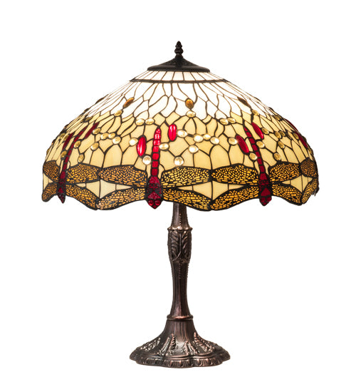Meyda  26" High Tiffany Hanginghead Dragonfly Table Lamp- 232803