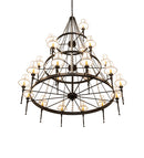 Meyda 56" Wide Amaury 21 Light Three Tier Chandelier- 233662