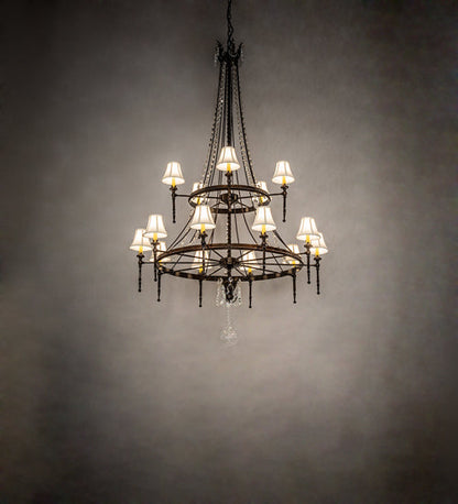 Meyda 48" Wide Amaury 15 Light Two Tier Chandelier- 236985