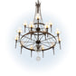 Meyda 48" Wide Amaury 15 Light Two Tier Chandelier- 236985