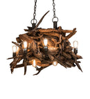 Meyda 36" Long Driftwood 8 Light Chandelier 237292