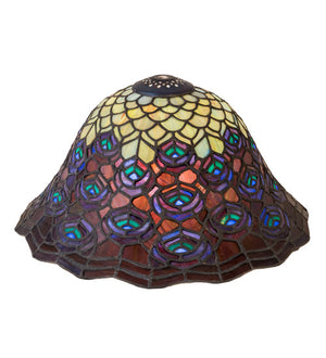 Meyda 12" Wide Tiffany Peacock Feather Shade '23958