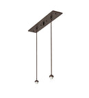 Meyda 37" Long Mahogany Bronze 2 Light Island Pendant Hardware 239868