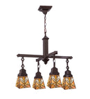 Meyda 26"W Glasgow Bungalow 4 LT Chandelier 24273