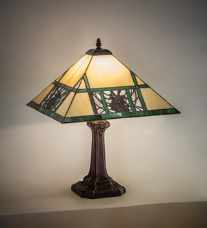 Meyda 19" High Pinecone Ridge Table Lamp- 244267