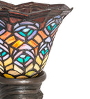 Meyda 16" High Tiffany Peacock Feather Mini Lamp- 244875