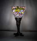 Meyda 15" High Tiffany Flowering Lotus Mini Lamp- 244885